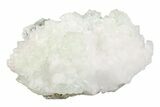 Glass-Clear, Green Cubic Fluorite Crystals on Quartz - China #205564-1